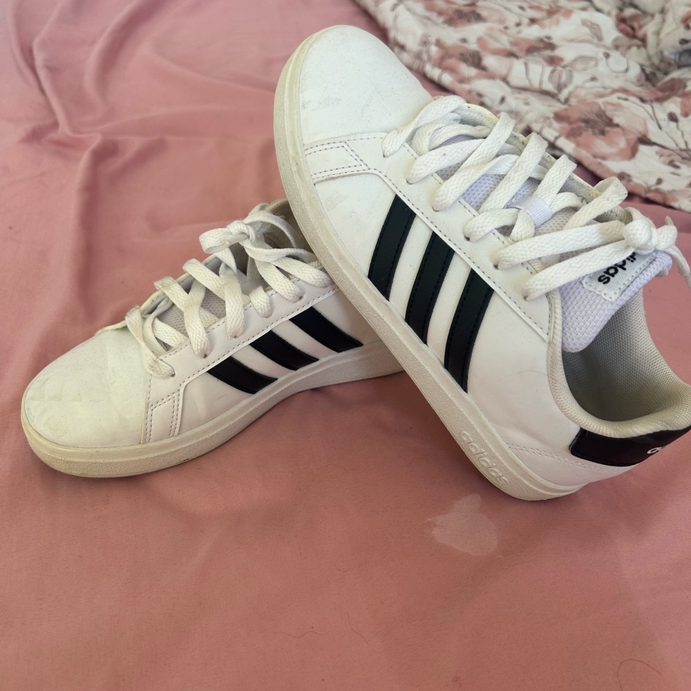 Adidas Classic White and Black Sneakers